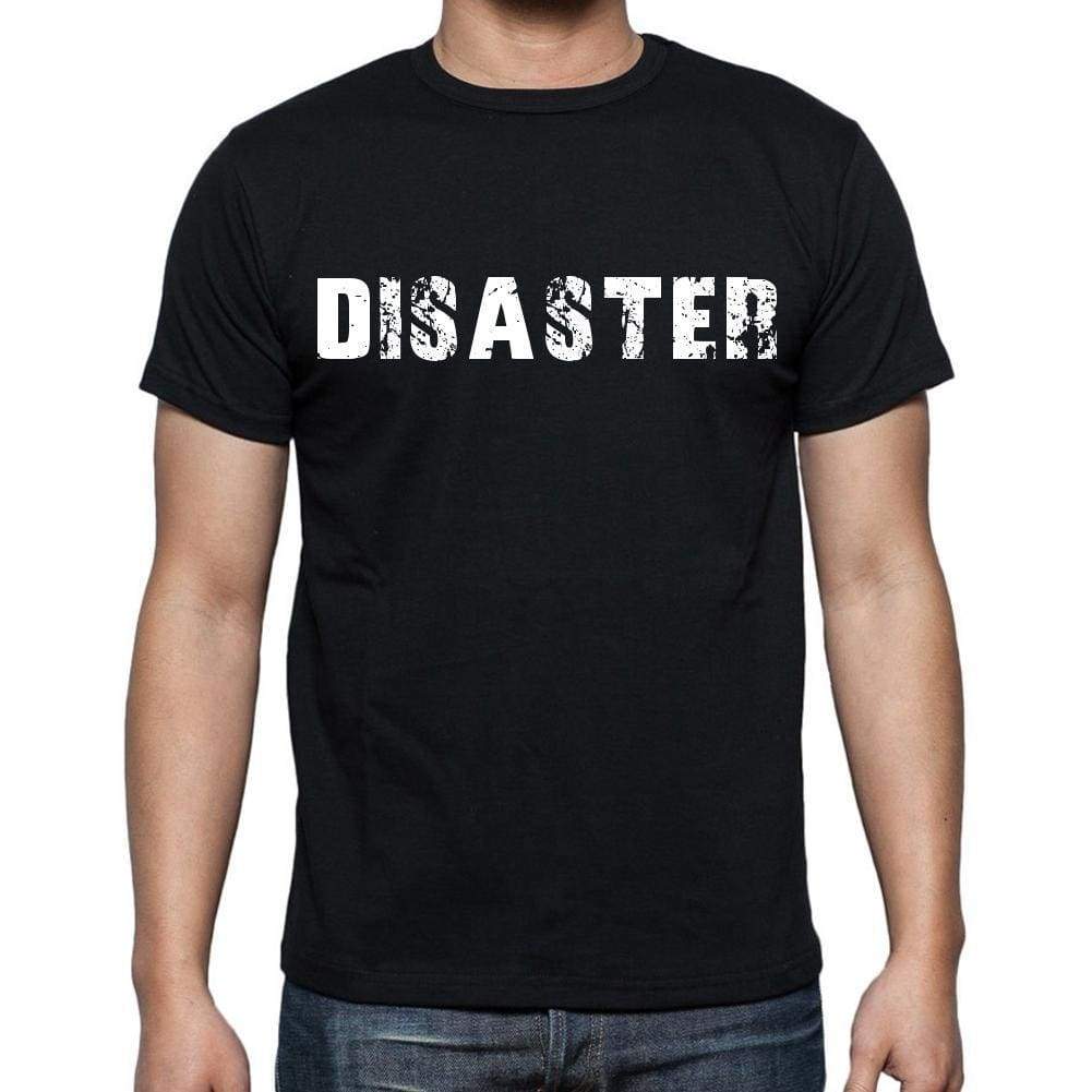 Disaster White Letters Mens Short Sleeve Round Neck T-Shirt 00007
