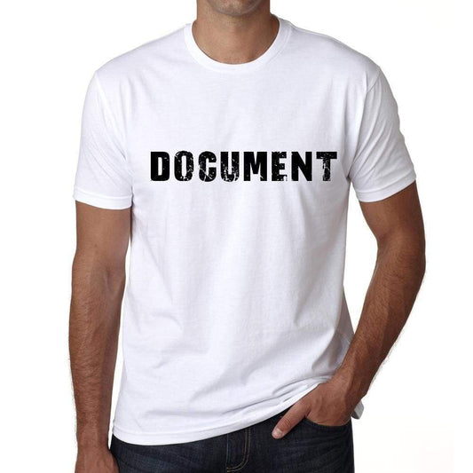 Document Mens T Shirt White Birthday Gift 00552 - White / Xs - Casual