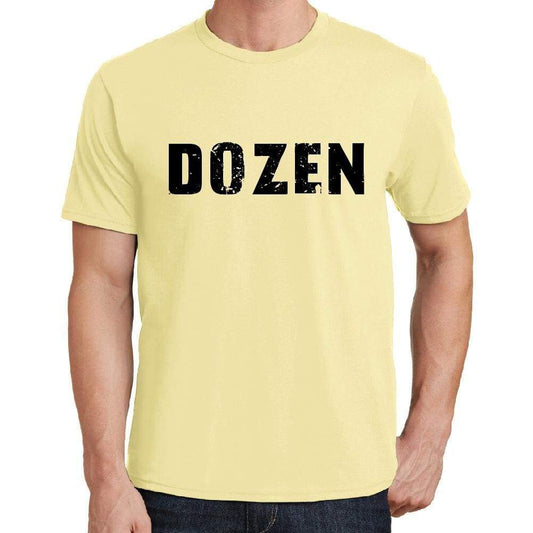 Dozen Mens Short Sleeve Round Neck T-Shirt 00043 - Yellow / S - Casual