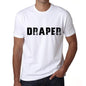 Draper Mens T Shirt White Birthday Gift 00552 - White / Xs - Casual