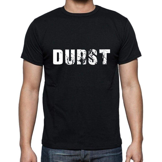 Durst Mens Short Sleeve Round Neck T-Shirt 5 Letters Black Word 00006 - Casual