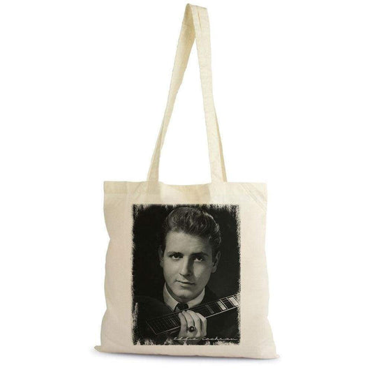 Eddie Cochran Tote Bag Shopping Natural Cotton Gift Beige 00272 - Beige / 100% Cotton - Tote Bag