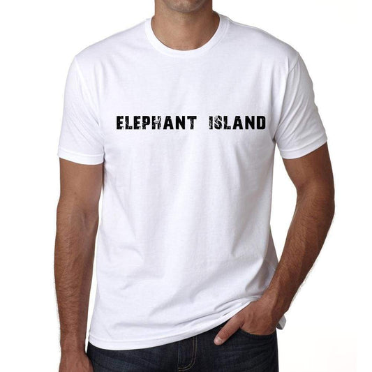 Elephant Island Mens T Shirt White Birthday Gift 00552 - White / Xs - Casual