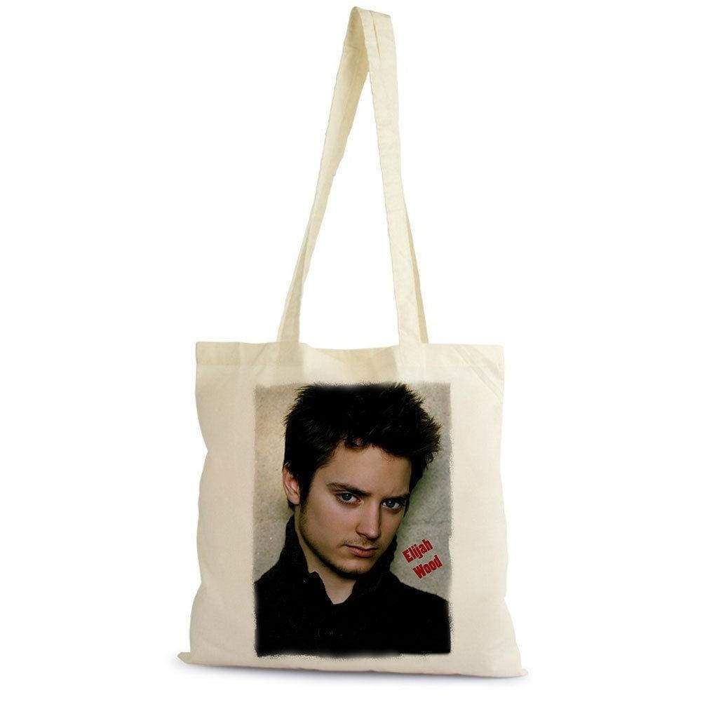 Elijah Wood Tote Bag Shopping, Natural, Cotton, Gift, Beige 00272 - ULTRABASIC