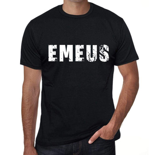 Emeus Mens Retro T Shirt Black Birthday Gift 00553 - Black / Xs - Casual