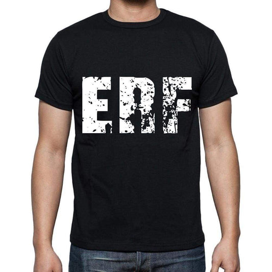 Erf Men T Shirts Short Sleeve T Shirts Men Tee Shirts For Men Cotton Black 3 Letters - Casual