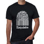 Exquisite Fingerprint Black Mens Short Sleeve Round Neck T-Shirt Gift T-Shirt 00308 - Black / S - Casual