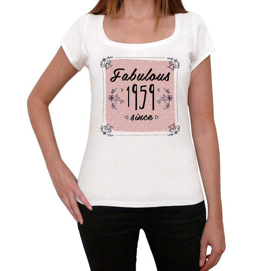 Fabulous Since 1959 Womens T-Shirt White Birthday Gift 00433 - White / Xs - Casual