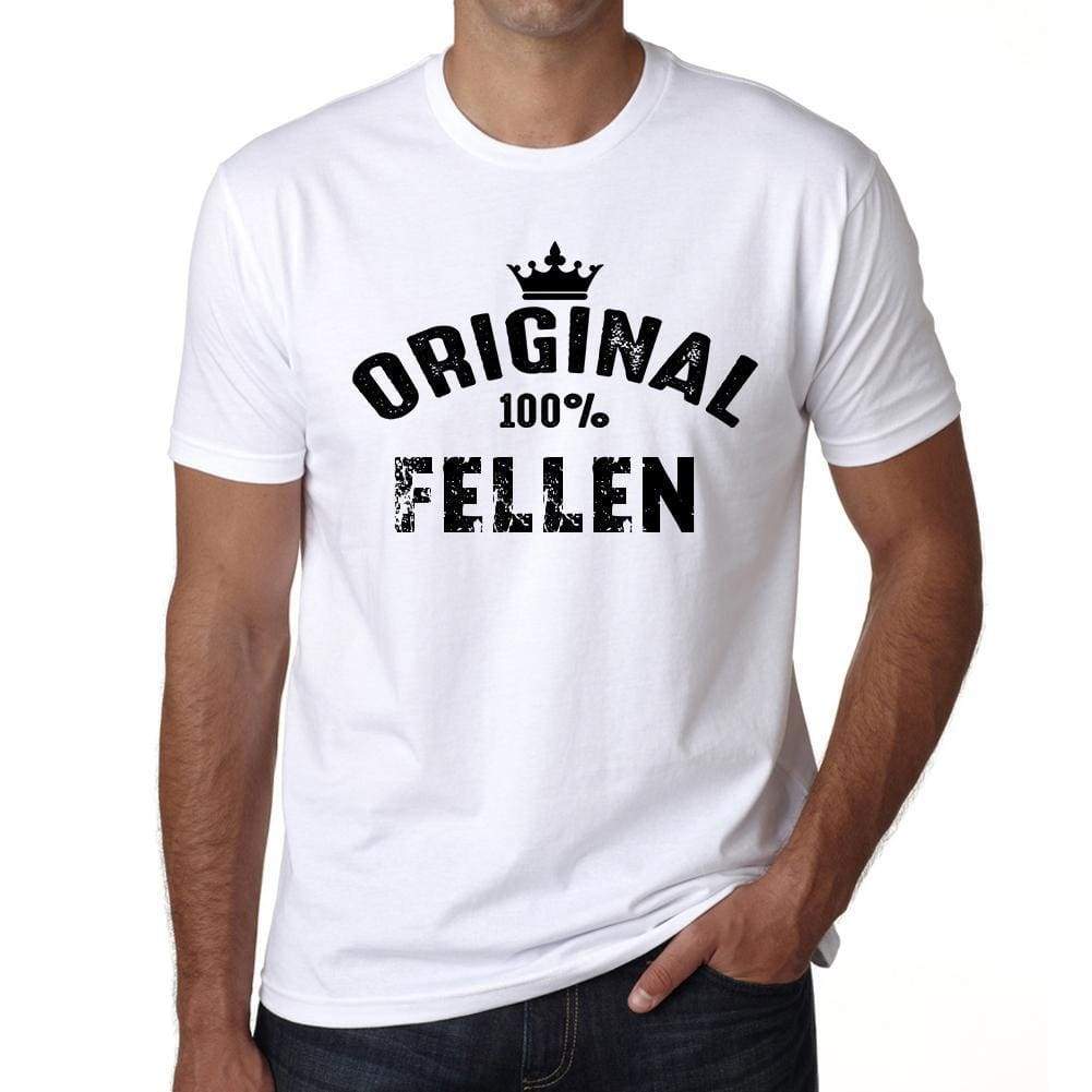 Fellen 100% German City White Mens Short Sleeve Round Neck T-Shirt 00001 - Casual