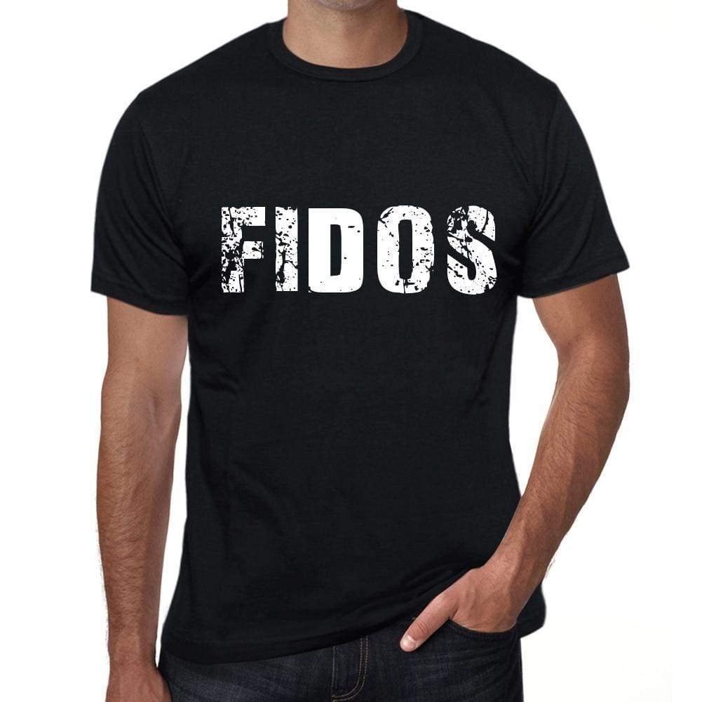 Fidos Mens Retro T Shirt Black Birthday Gift 00553 - Black / Xs - Casual