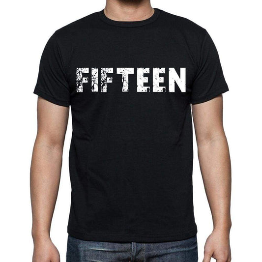Fifteen Mens Short Sleeve Round Neck T-Shirt Black T-Shirt En
