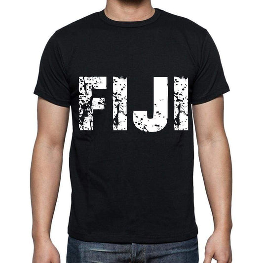 Fiji T-Shirt For Men Short Sleeve Round Neck Black T Shirt For Men - T-Shirt