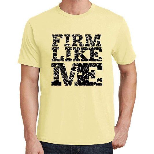 Firm Like Me Yellow Mens Short Sleeve Round Neck T-Shirt 00294 - Yellow / S - Casual