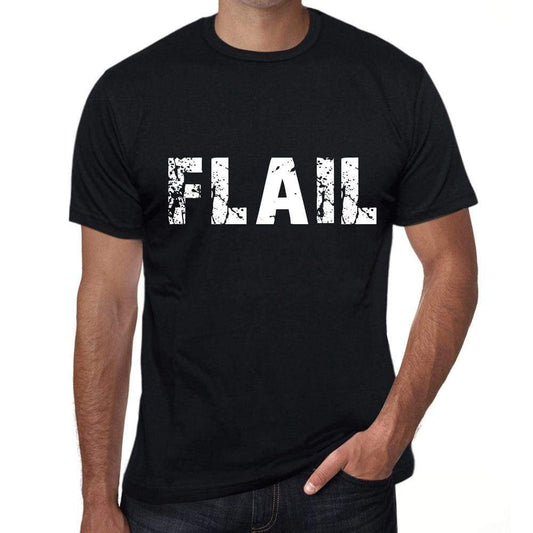 Flail Mens Retro T Shirt Black Birthday Gift 00553 - Black / Xs - Casual