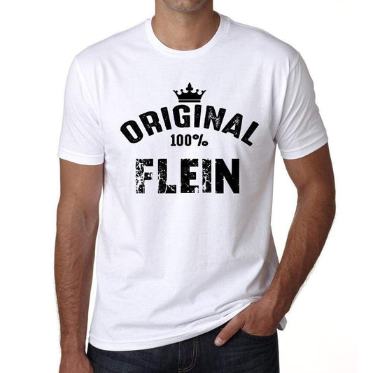 Flein 100% German City White Mens Short Sleeve Round Neck T-Shirt 00001 - Casual
