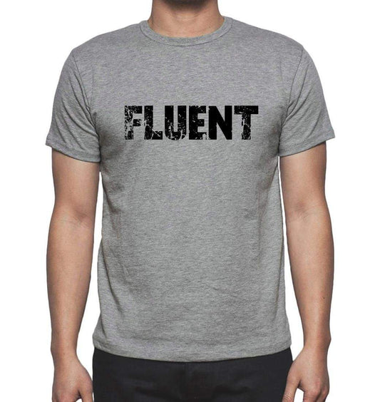 Fluent Grey Mens Short Sleeve Round Neck T-Shirt 00018 - Grey / S - Casual