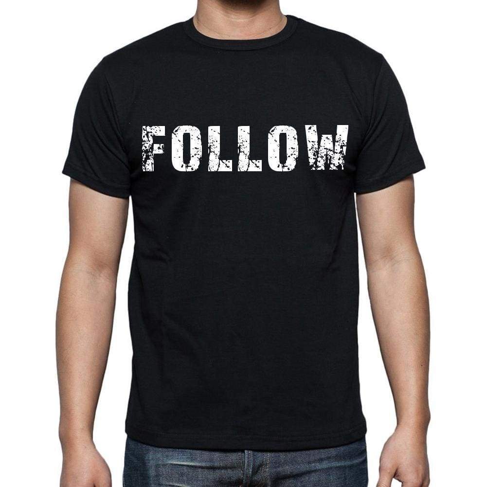 Follow Mens Short Sleeve Round Neck T-Shirt Black T-Shirt En