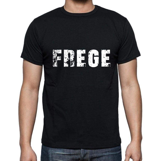 Frege Mens Short Sleeve Round Neck T-Shirt 5 Letters Black Word 00006 - Casual