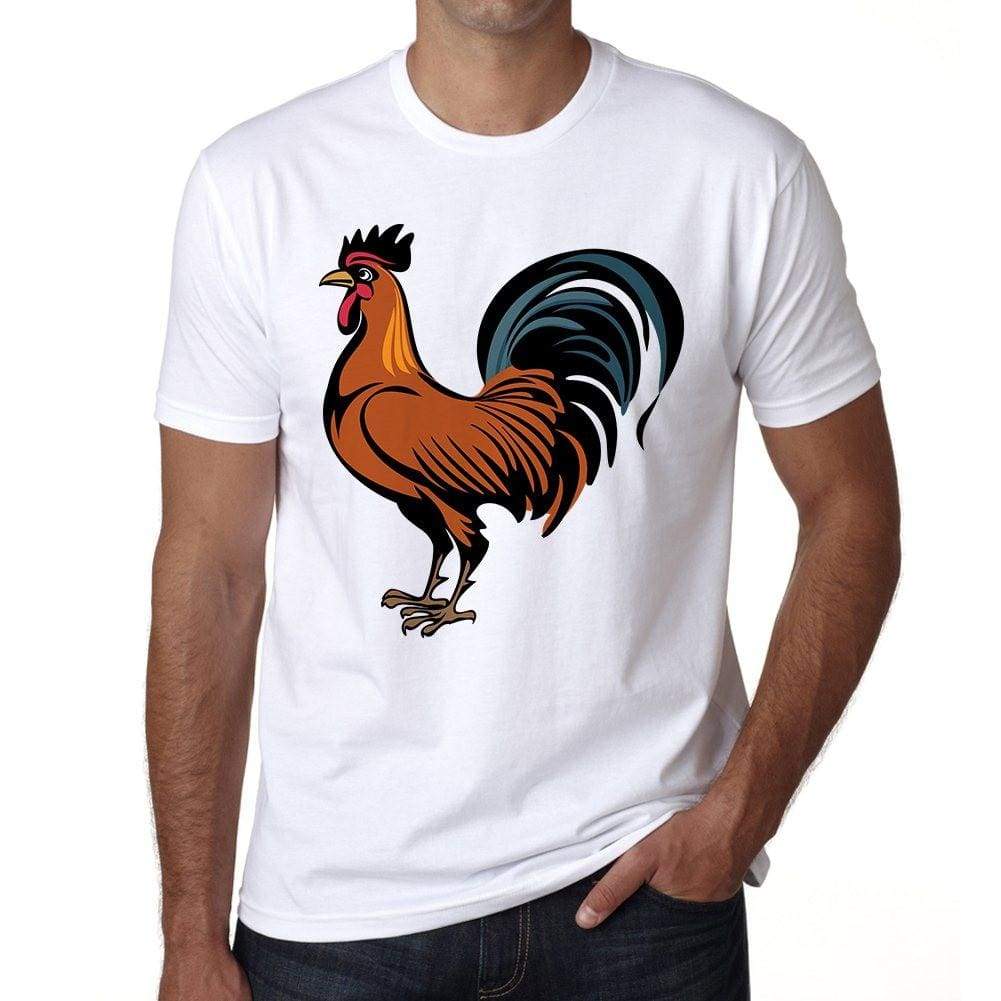 French Rooster Symbol Mens Short Sleeve Round Neck T-Shirt 00170