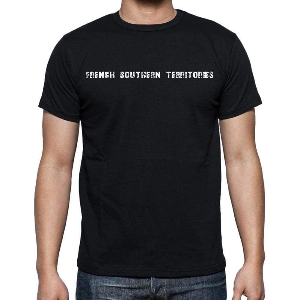 French Southern Territories T-Shirt For Men Short Sleeve Round Neck Black T Shirt For Men - T-Shirt