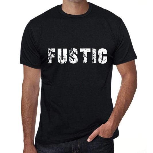 fustic Mens Vintage T shirt Black Birthday Gift 00554 - Ultrabasic