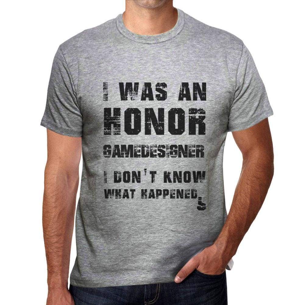 Gamedesigner What Happened Grey Mens Short Sleeve Round Neck T-Shirt Gift T-Shirt 00319 - Grey / S - Casual