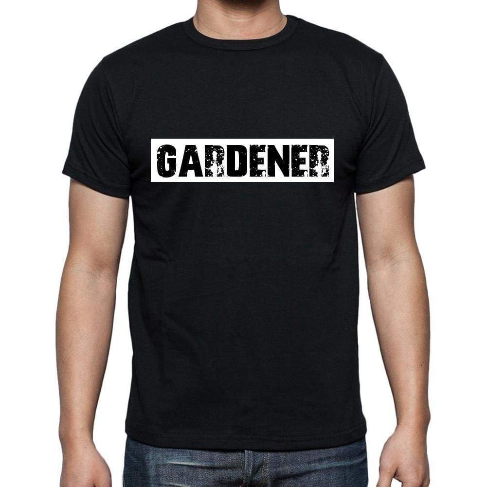 Gardener t shirt, mens t-shirt, occupation, S Size, Black, Cotton - ULTRABASIC