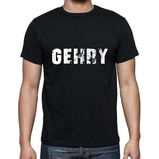 Gehry Mens Short Sleeve Round Neck T-Shirt 5 Letters Black Word 00006 - Casual