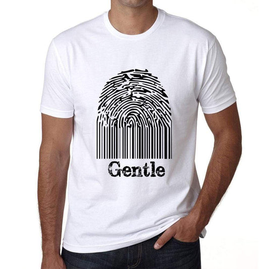 Gentle Fingerprint White Mens Short Sleeve Round Neck T-Shirt Gift T-Shirt 00306 - White / S - Casual