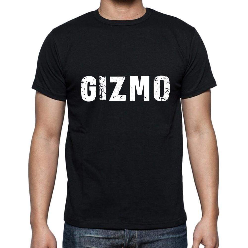 Gizmo Mens Short Sleeve Round Neck T-Shirt 5 Letters Black Word 00006 - Casual