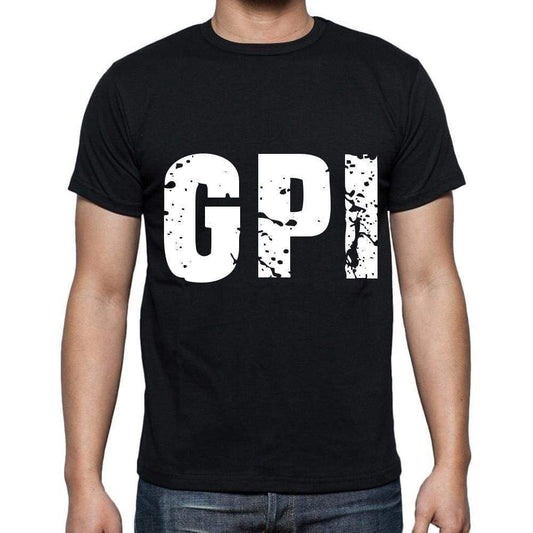 Gpi Men T Shirts Short Sleeve T Shirts Men Tee Shirts For Men Cotton Black 3 Letters - Casual