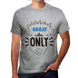 Great Vibes Only Grey Mens Short Sleeve Round Neck T-Shirt Gift T-Shirt 00300 - Grey / S - Casual