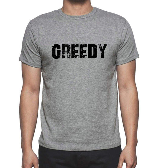 Greedy Grey Mens Short Sleeve Round Neck T-Shirt 00018 - Grey / S - Casual