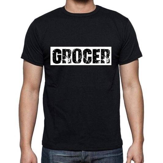 Grocer T Shirt Mens T-Shirt Occupation S Size Black Cotton - T-Shirt
