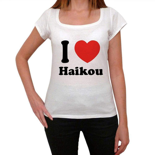 Haikou T Shirt Woman Traveling In Visit Haikou Womens Short Sleeve Round Neck T-Shirt 00031 - T-Shirt