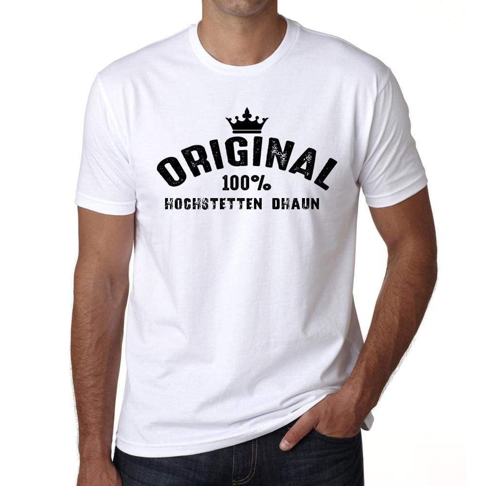 Hochstetten Dhaun 100% German City White Mens Short Sleeve Round Neck T-Shirt 00001 - Casual