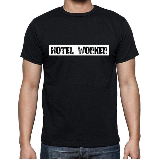 Hotel Worker T Shirt Mens T-Shirt Occupation S Size Black Cotton - T-Shirt