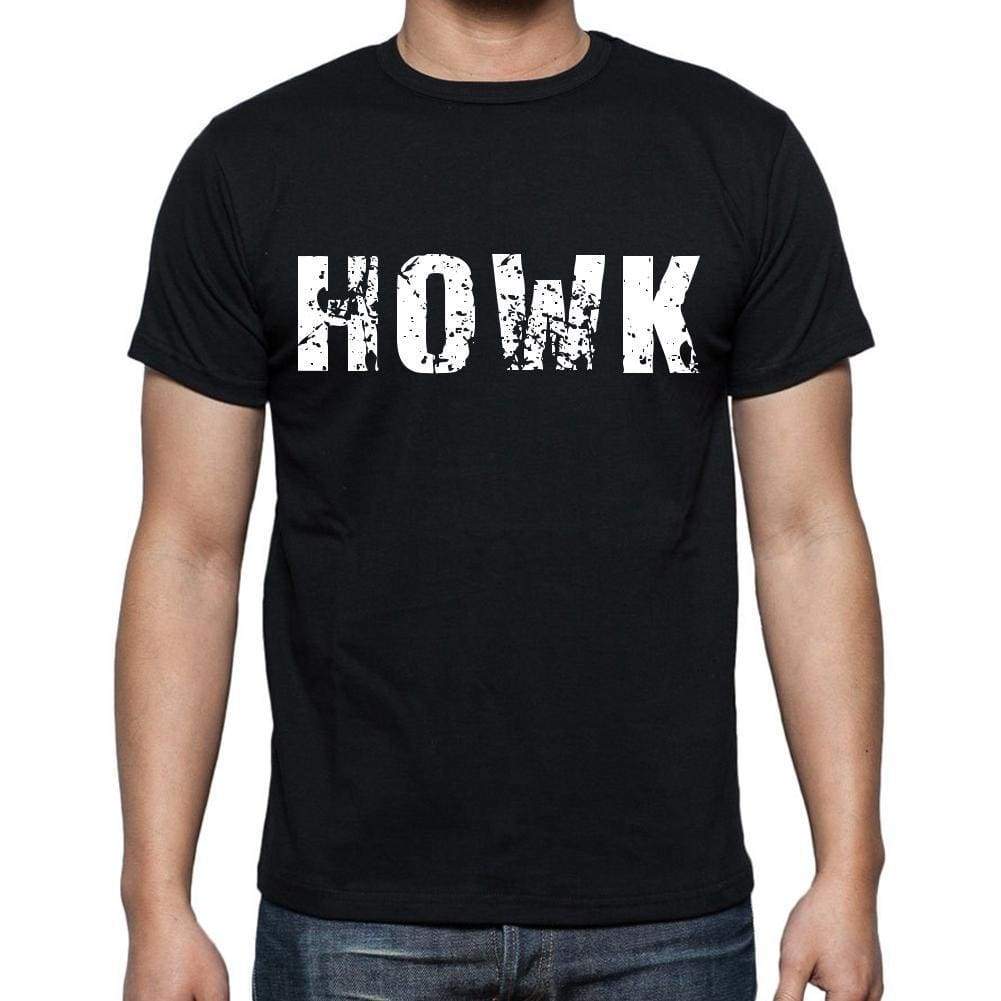 Howk Mens Short Sleeve Round Neck T-Shirt 4 Letters Black - Casual