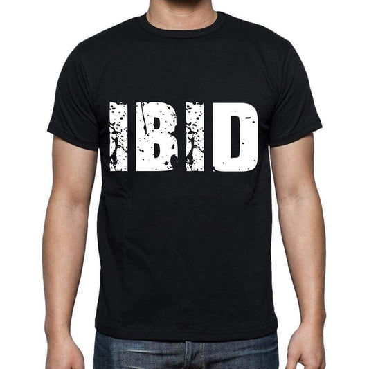 Ibid Mens Short Sleeve Round Neck T-Shirt 4 Letters Black - Casual