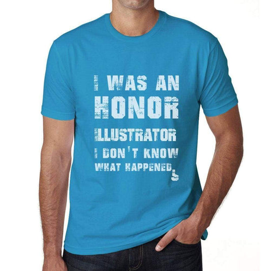Illustrator What Happened Blue Mens Short Sleeve Round Neck T-Shirt Gift T-Shirt 00322 - Blue / S - Casual