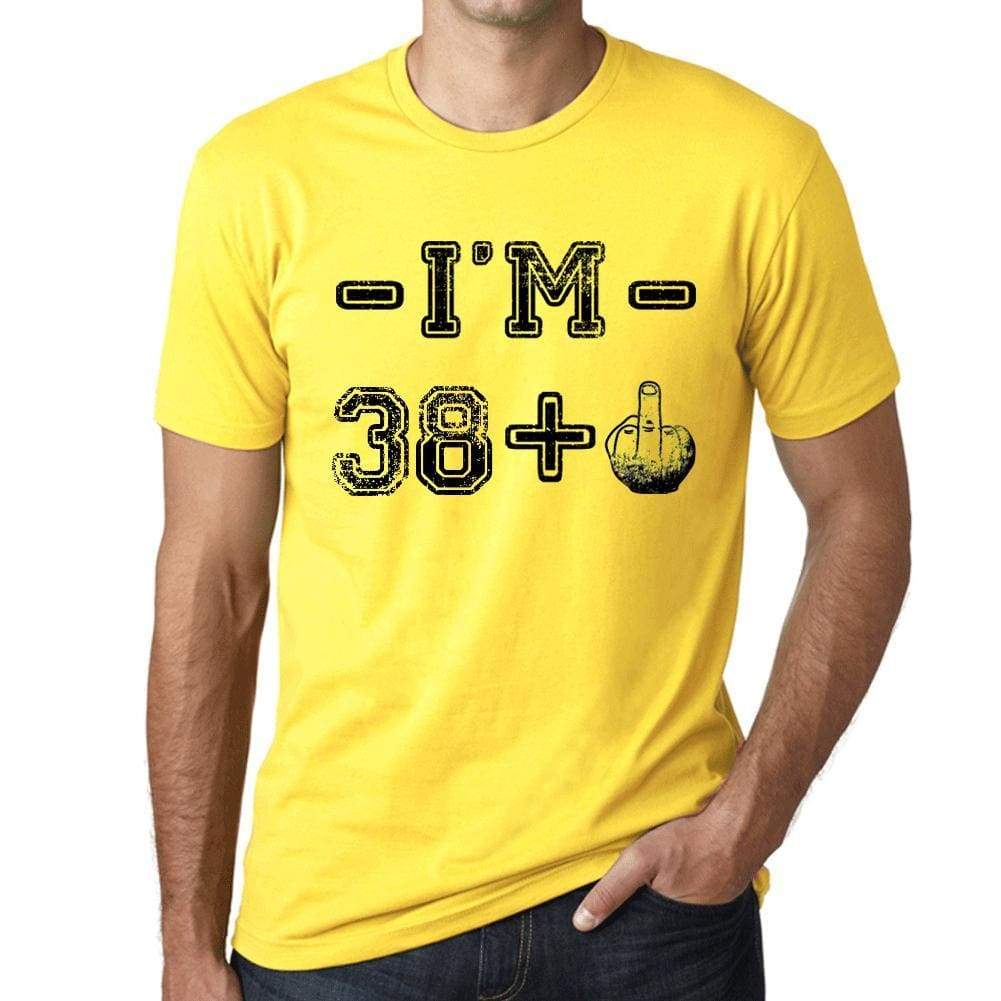 Im 35 Plus Mens T-Shirt Yellow Birthday Gift 00447 - Yellow / Xs - Casual