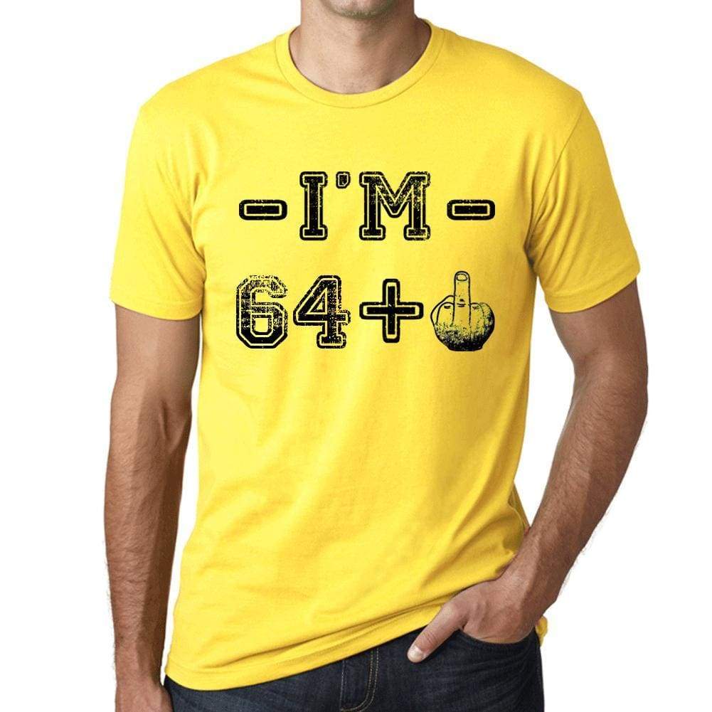 Im 56 Plus Mens T-Shirt Yellow Birthday Gift 00447 - Yellow / Xs - Casual