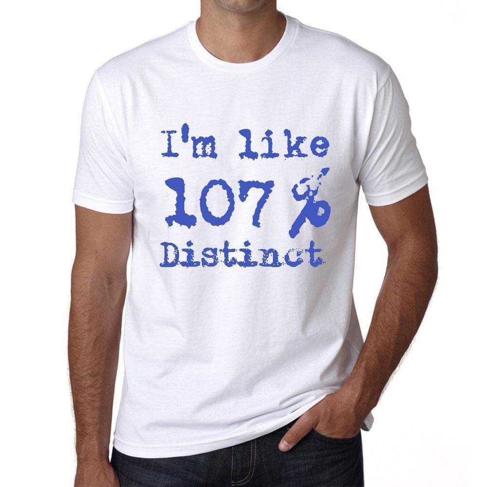 Im Like 100% Distinct White Mens Short Sleeve Round Neck T-Shirt Gift T-Shirt 00324 - White / S - Casual