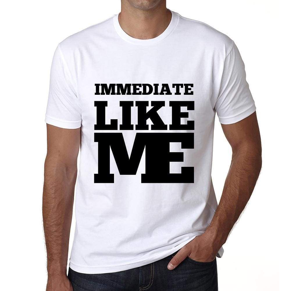 Immediate Like Me White Mens Short Sleeve Round Neck T-Shirt 00051 - White / S - Casual
