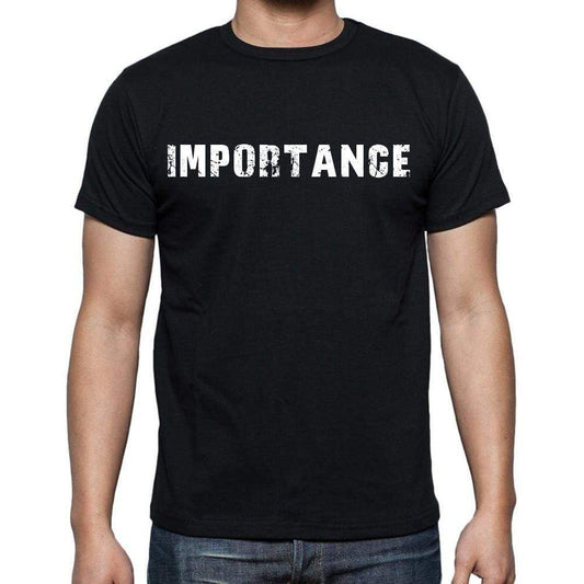 Importance Mens Short Sleeve Round Neck T-Shirt Black T-Shirt En