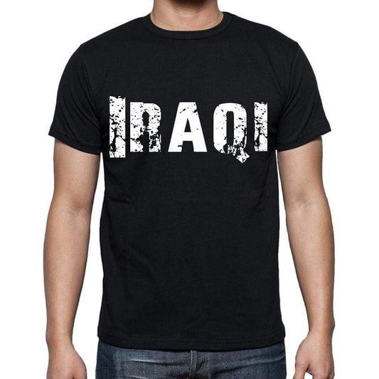 Iraqi Mens Short Sleeve Round Neck T-Shirt Black T-Shirt En