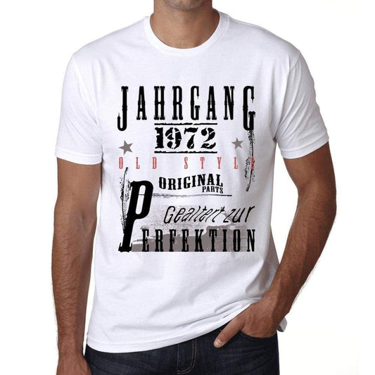 Jahrgang Birthday 1972 Mens Short Sleeve Round Neck T-Shirt Gift T-Shirt 00350 - White / Xs - Casual