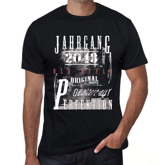 Jahrgang Birthday 2048 Black Mens Short Sleeve Round Neck T-Shirt Gift T-Shirt 00352 - Black / Xs - Casual