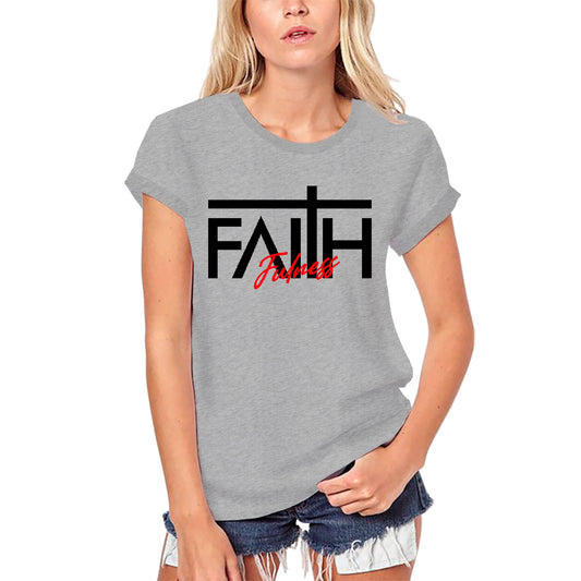 ULTRABASIC Women's Organic T-Shirt Faith Fulness - Bible Christian Religious Shirt