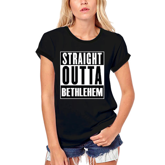 ULTRABASIC Women's Organic Religious T-Shirt Straight Outta Betlehem - God Jesus Christ Shirt
